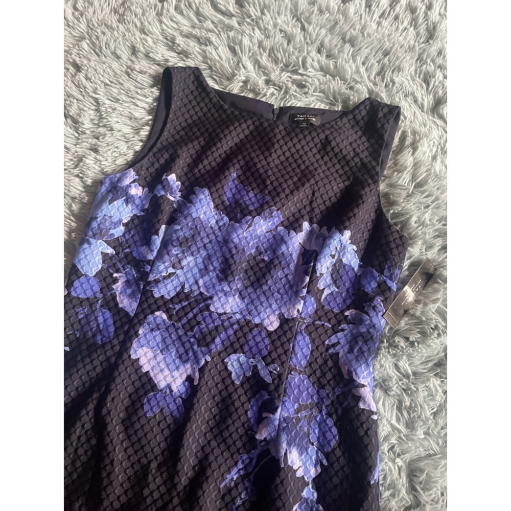 Navy Floral Sheath Dress - Picture 2 of 6